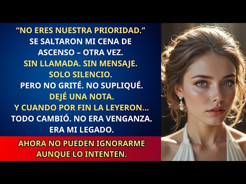 Mi familia se saltó mi cena de ascenso — pero luego encontraron mi nota... y lo perdieron todo