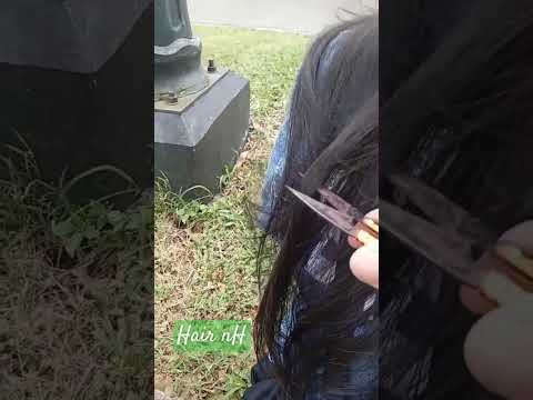 mau potong rambut pakai gunting jahit #hairplay #hair #haircut #rambutpanjang