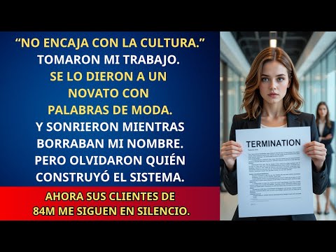 Me borraron tras 17 años—ahora mis clientes se llevan sus 84M en silencio