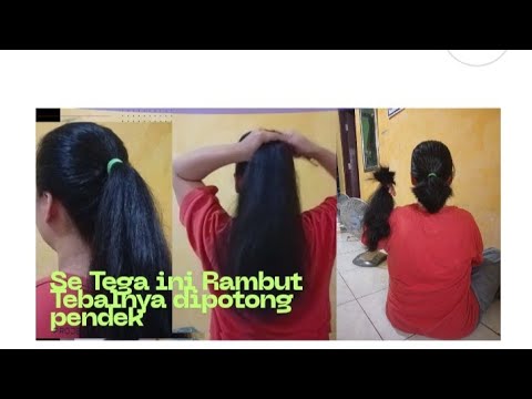 Tega Gak Tega potong rambut tebal jadi pendek || How can I bear to cut my thick hair short?