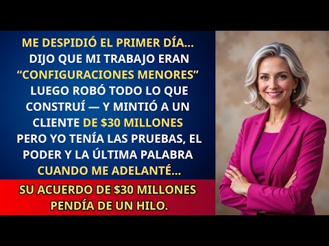 El hijo del jefe me despidió el primer día — sin saber que solo yo podía salvar su trato de $30M