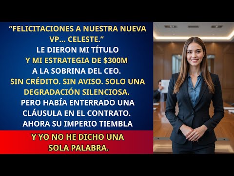 Robó mi estrategia de $300M y mi trabajo—pero ya había enterrado la cláusula que los destruyó