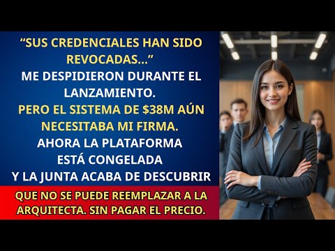 Me despidieron en pleno lanzamiento—pero el sistema de $38M no avanza sin mi firma