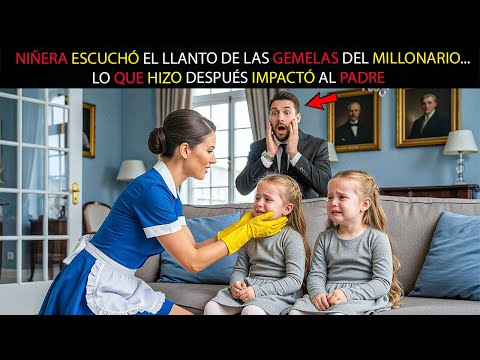 LA NIÑERA ESCUCHÓ EL LLANTO DE LAS GEMELAS DEL MILLONARIO... LO QUE HIZO DESPUÉS IMPACTÓ AL PADRE...